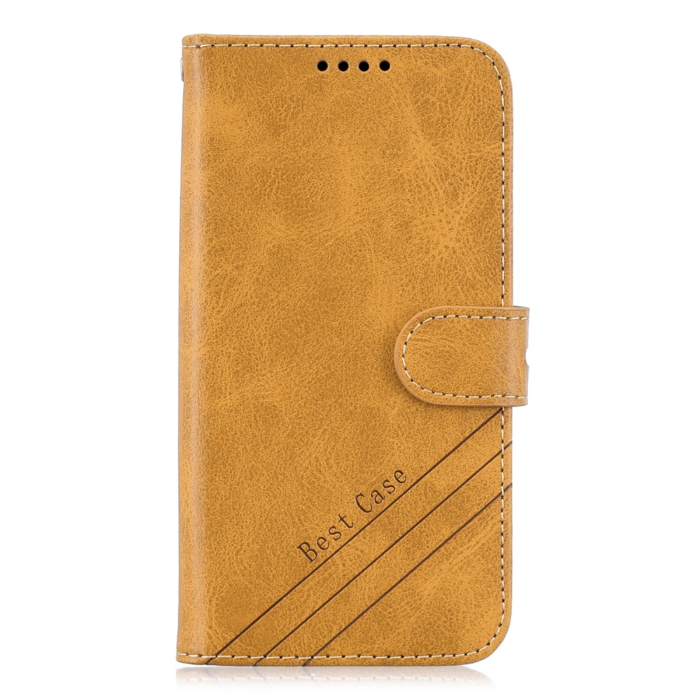 For HUAWEI Honor 7C-Enjoy 8-Y7 2018-Y7 Pro 2018 Denim Pattern Solid Color Flip Wallet PU Leather Protective Phone Case with Buckle & Bracket - Image 3