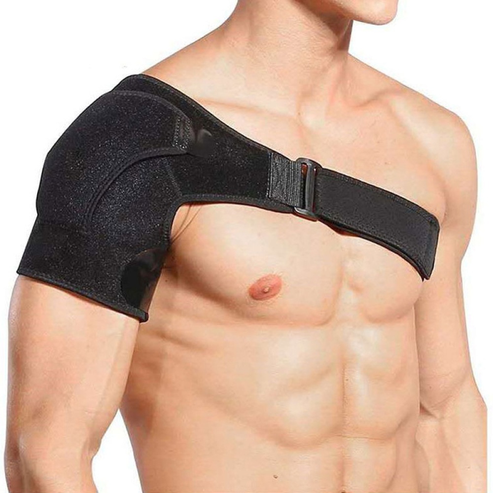 Sport Bandage Shoulder Proterction Adjustable Belt Protector black - Image 3