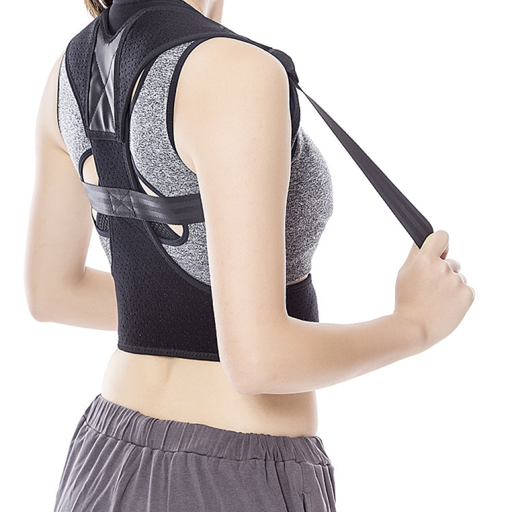 Back Corrector Adjustable Humpback Correction Adult Sitting Posture Support Belt black_One size - Image 3