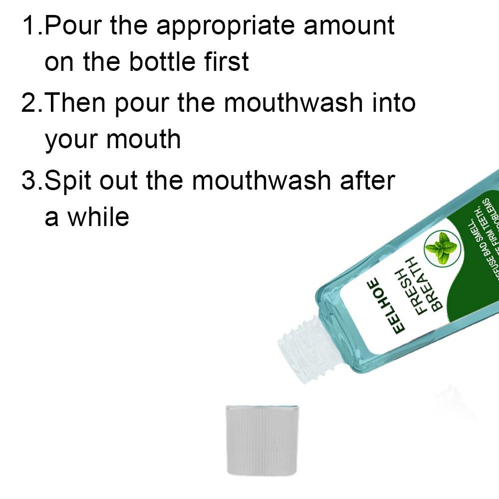 Total Care Anticavity Mouthwash Fresh breath sterilization Deodorant universal mouthwash Erlenmeyer bottle 60ml - Image 3