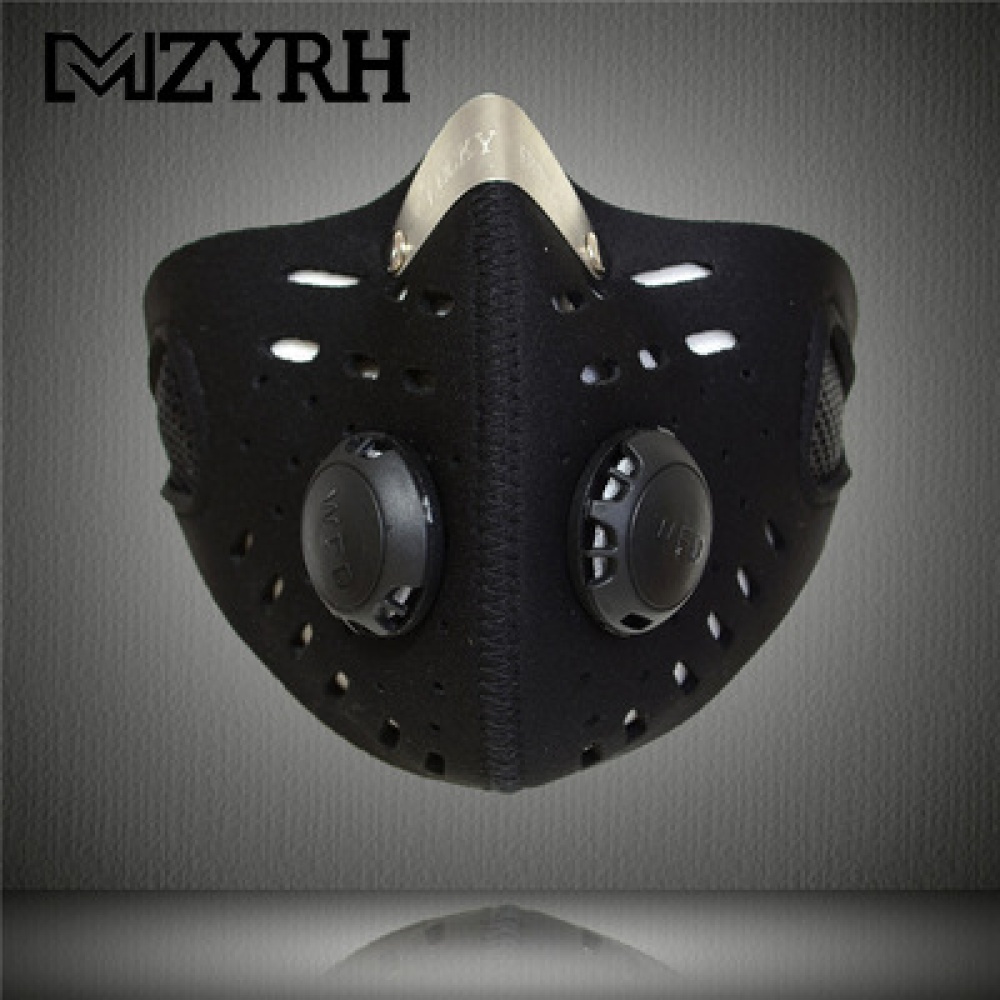 Cycling Masks Anti Dust Training Mask With Filter Half Face Mountain Bicycle Sport Road Cover black_Free size - Image 3