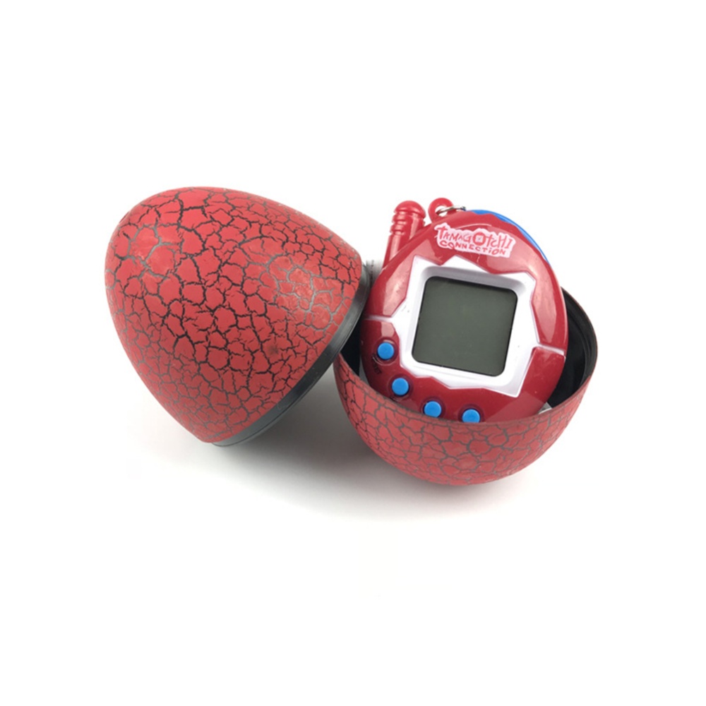 Multi-color Electronic Pet Machine Cracked Egg Personalized Pendant Battery Powered Virtual Cyber Nostalgic Toy Tiny Game Red machine red eg - Image 3