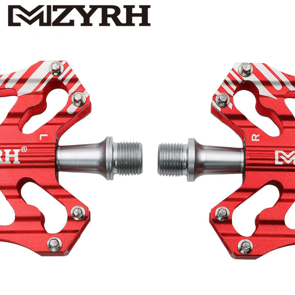 MZYRH Bicycle Aluminium Alloy Pedals Mountain Bike Bearing Super Light Cycling Parts blue_Special size - Image 3