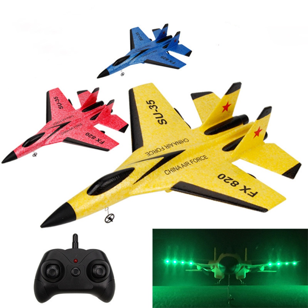 Fx820 2.4g Remote Control Fighter Su35 Fixed-wing Glider Foam Aircraft Electric Toys Blue - Image 3