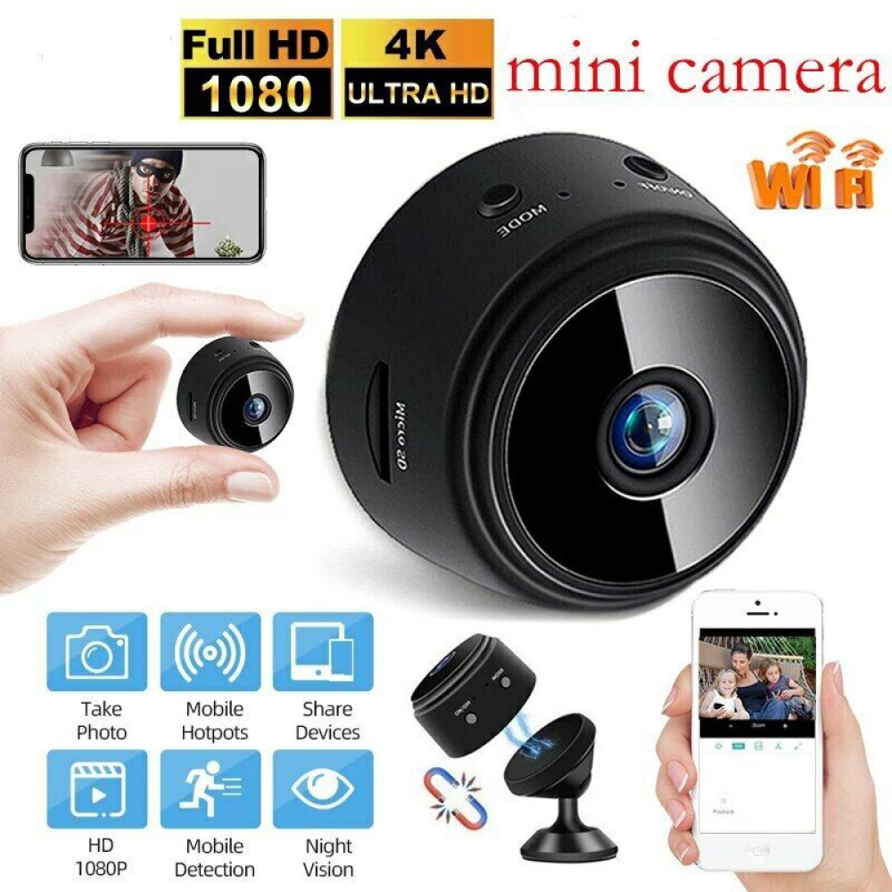 A9 Mini Camera 1080p Ip Night Version Micro Magnet Smart Wifi Host + data cable (PE bag) - Image 2