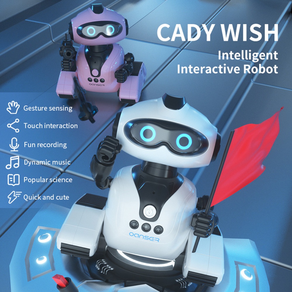 R22 Rc Robot Interlligent Interactive Cady Wish Programming Gesture Control Music Tough Gift For Kids White - Image 2