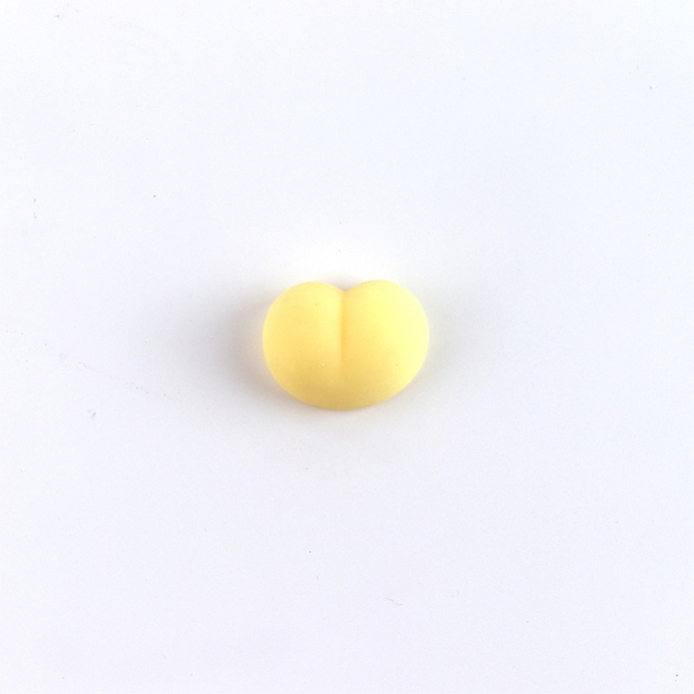 Relieve Stress Peach Butt Toy Three-dimensional Squeeze Soft Plastic Cute Yellow - Image 3