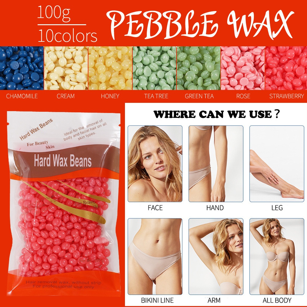 100g/pack Wax Beans Paper-free Depilatory Pellet Removing Face Legs Arm Hair Removal Bean Cream - Image 2