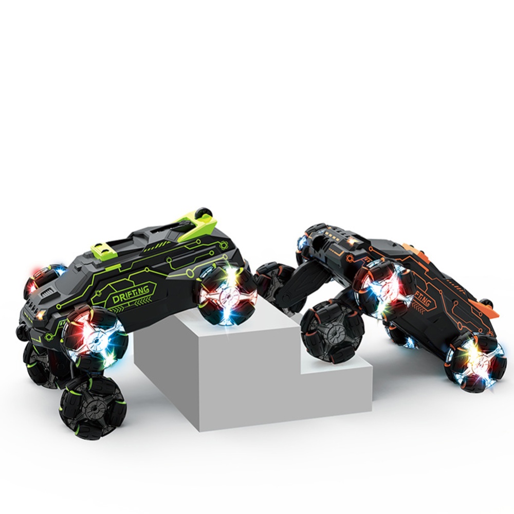 Kids Drift Spray Climbing Rc Car Gesture Sensing Deformation Off-road Vehicle Stunt Green Single Control - Image 3