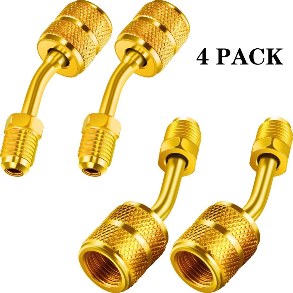 R410a Charging Vacuum Port Adapter Brass Converter for Mini Air Conditioner Refrigeration 4pcs - Image 2