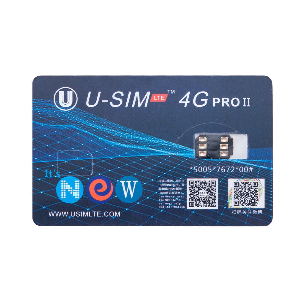 U-SIM4G Pro II Unlock SIM Card Nano-SIM Compatible for iOS 12 iPhone XS Max As shown - Image 3