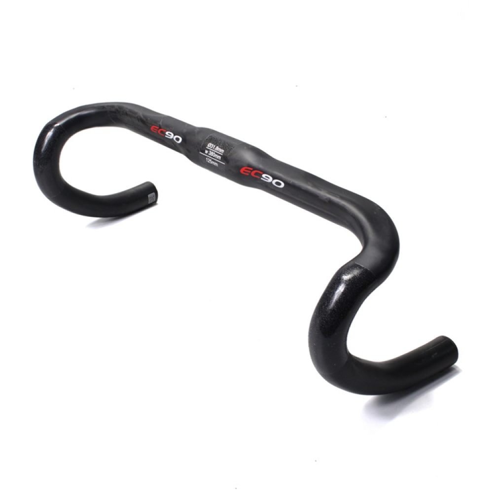 Carbon Fiber Circular Tube Bicycle Little Bend Handle 38cm Bike Drop Bar UD black red_400mm - Image 2