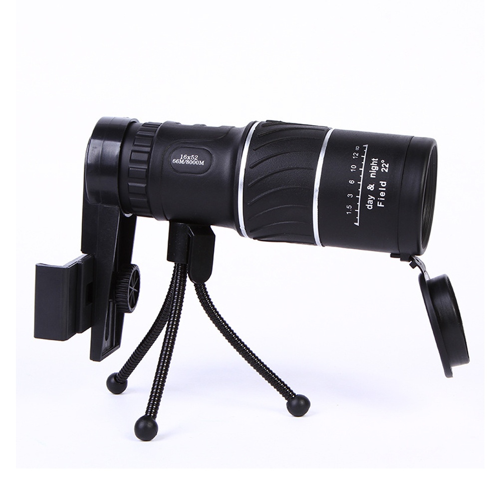 16x52 Zoom HD Smartphone Monocular Telescope Lens Hiking Scope black - Image 3