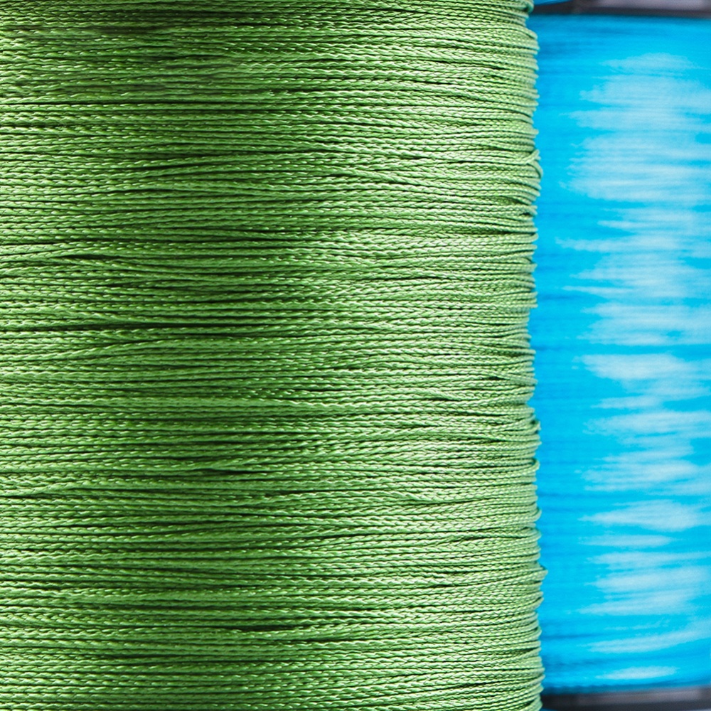 High Strength 500m/547yds 4braid Solid Color Braided Fish Line - Green 0.45mm-70lb - Image 3