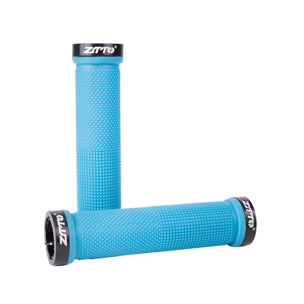ZTTO Bicycle Handle Grip Straight Cover Soft Comfortable Antiskid Bike Plug blue