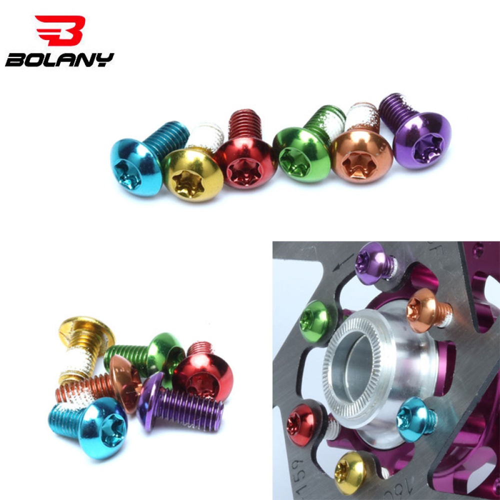 12Pcs Bicycle Brake Disc Screws Steel Bolt Rotor Cycling Colorful 1.8g For Mountain Bike red_M5 * 12 - Image 3