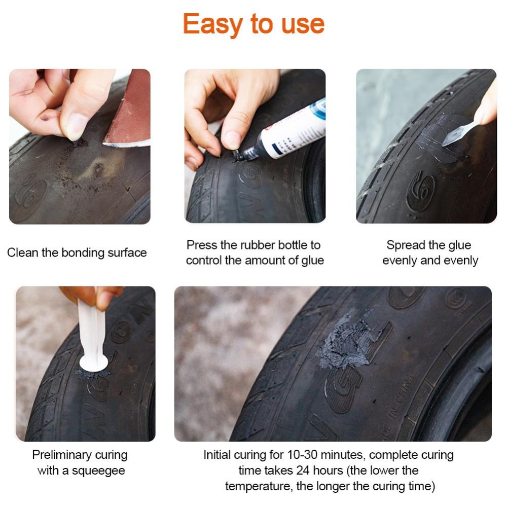 Professional Bicycle Motorcycle Tire Repair Tool Car Rubber Maintenance Glue repair rubber - Image 3