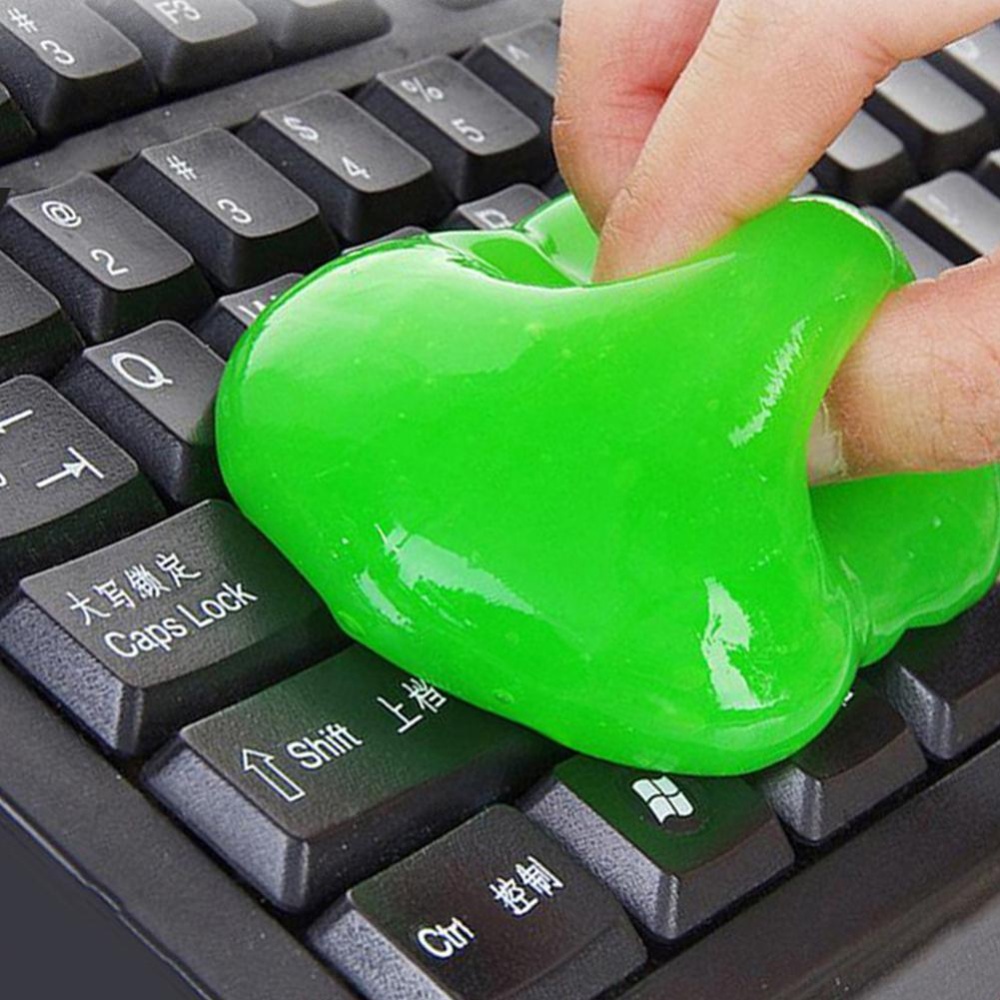 Magic Keyboard Cleaning Glue Car Soft Air Outlet Gap Dust Removal Green_Bag 80G - Image 3