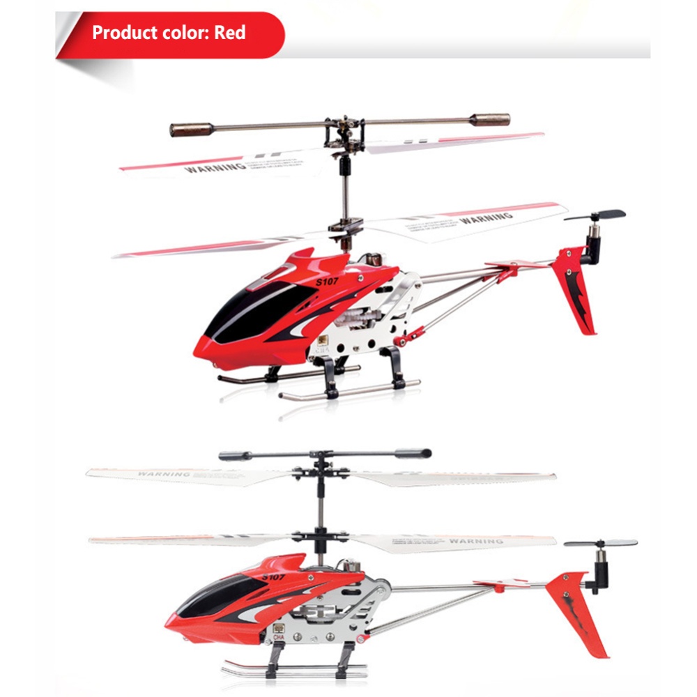 S107g Remote Control Helicopter Model Toys 3-channel Fall-resistant Aircraft for Kids Gifts Blue - Image 3