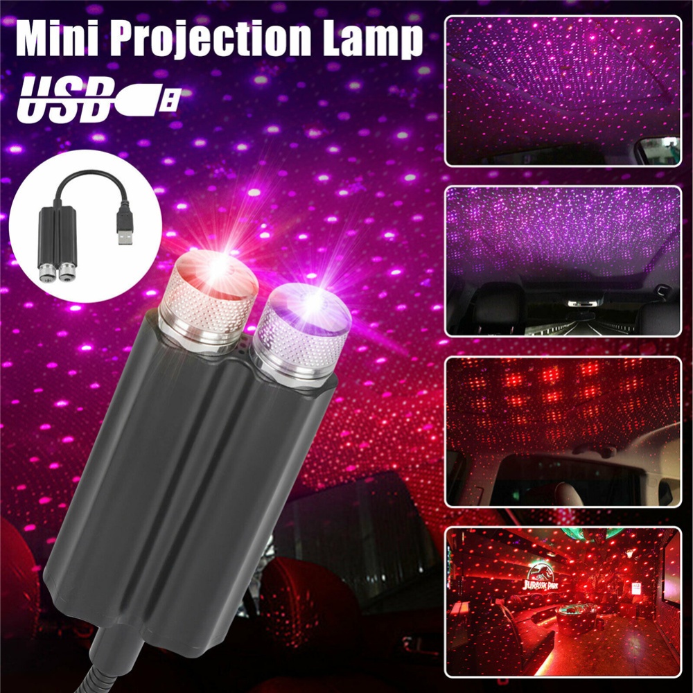 Portable Multipurpose Usb Led Car Interior Light Freely Adjustable Bracket High Brightness Roof Atmosphere Star Projector Lamp C202P - Image 3