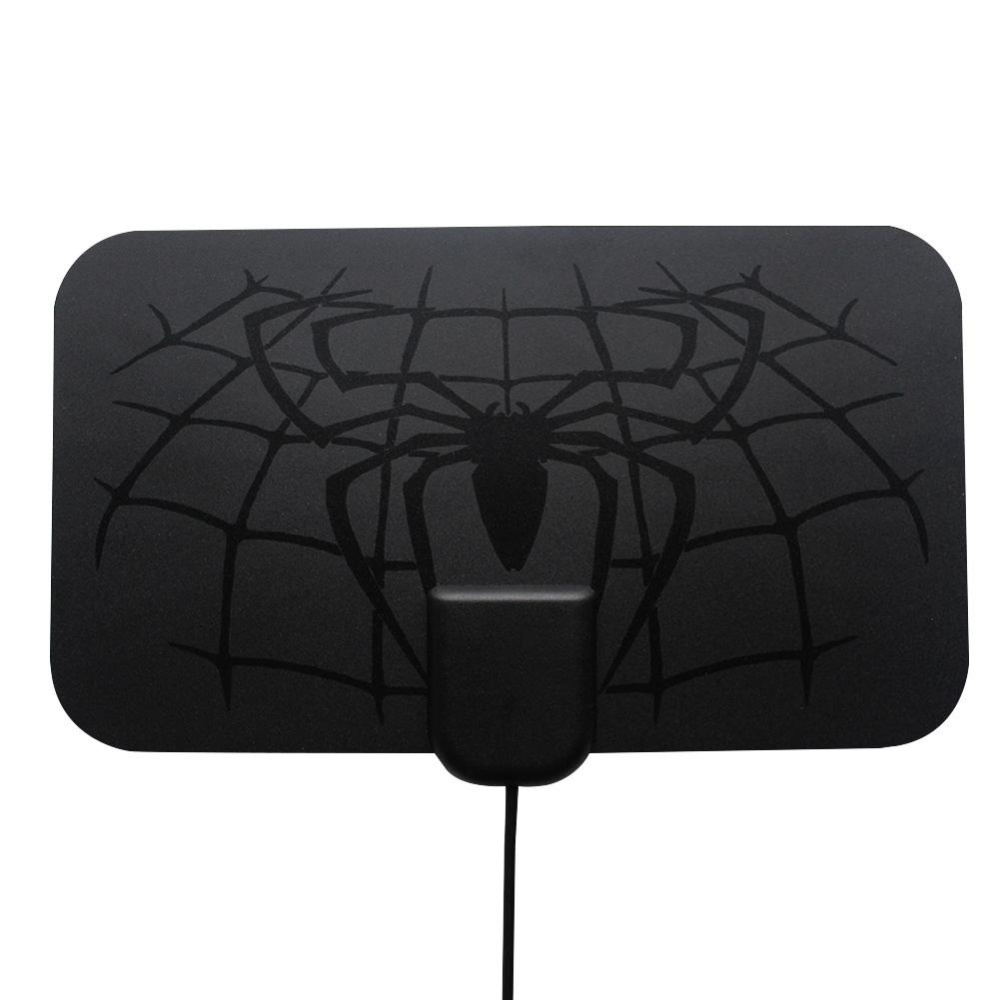 Digital Indoor Antenna Spider Pattern Full HD TV Local Channels Amplifier Signal Booster HDTV Satellite Receiver black - Image 3