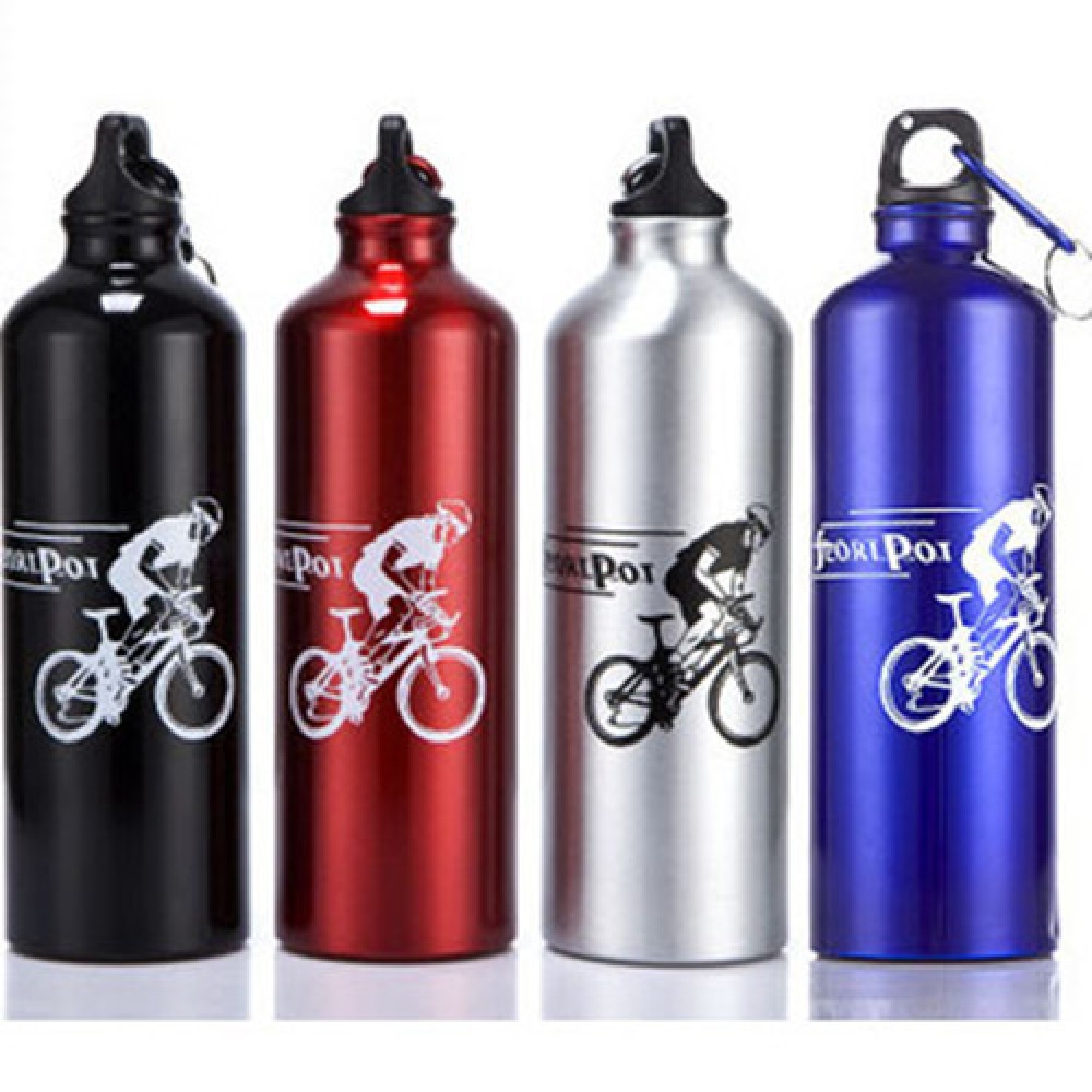 750ML Outdoors Sports Water Bottle Metal Bike for Riding Red_One size - Image 3