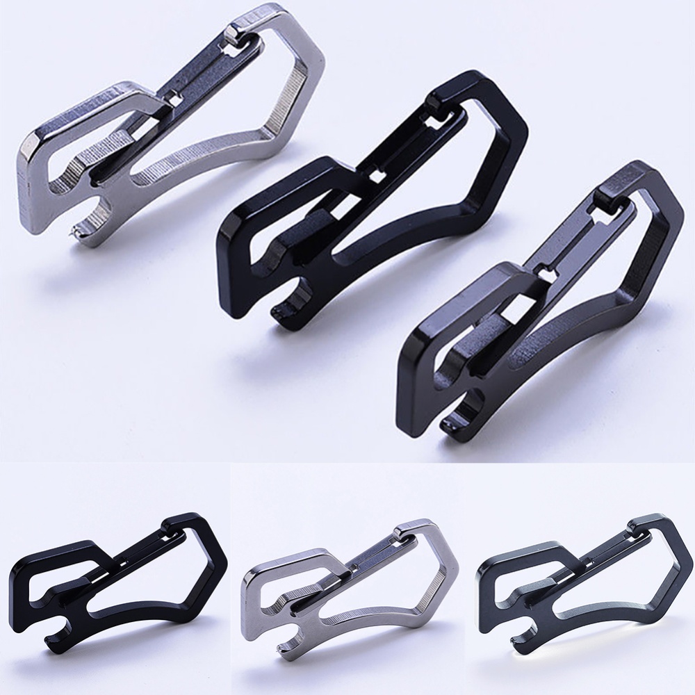 Stainless Steel Carabiner Hanging Buckle Multi-function with Bottle Opener Keychain color - Image 3