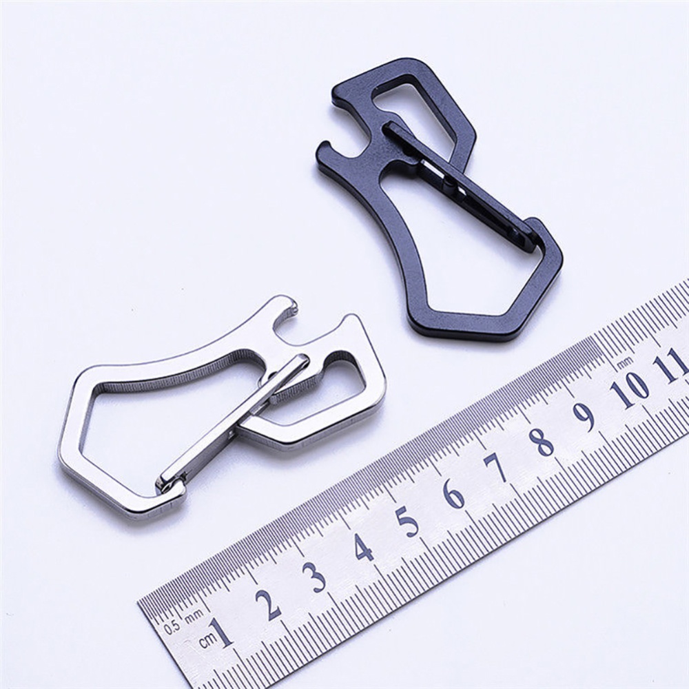 Stainless Steel Carabiner Hanging Buckle Multi-function with Bottle Opener Keychain color - Image 2