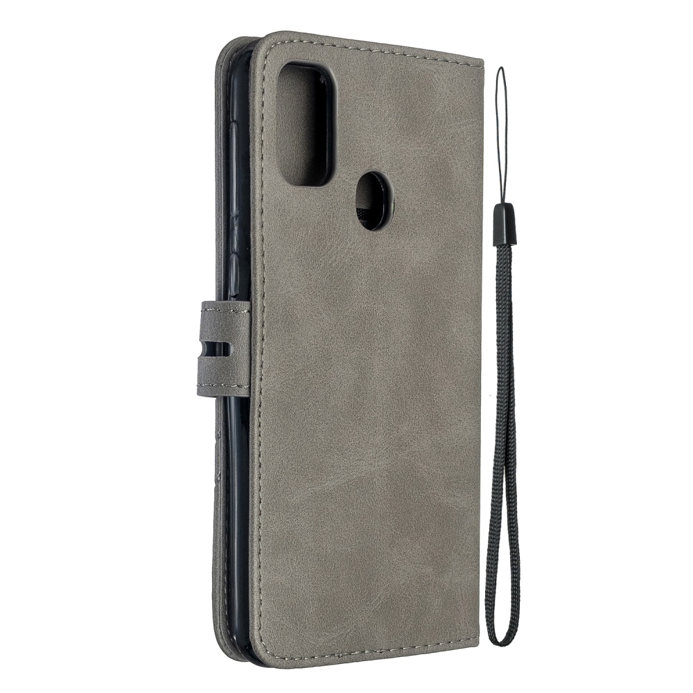 For Samsung A51/A71/M30S Case Soft Leather Cover with Denim Texture Precise Cutouts Wallet Design Buckle Closure Smartphone Shell gray - Image 3