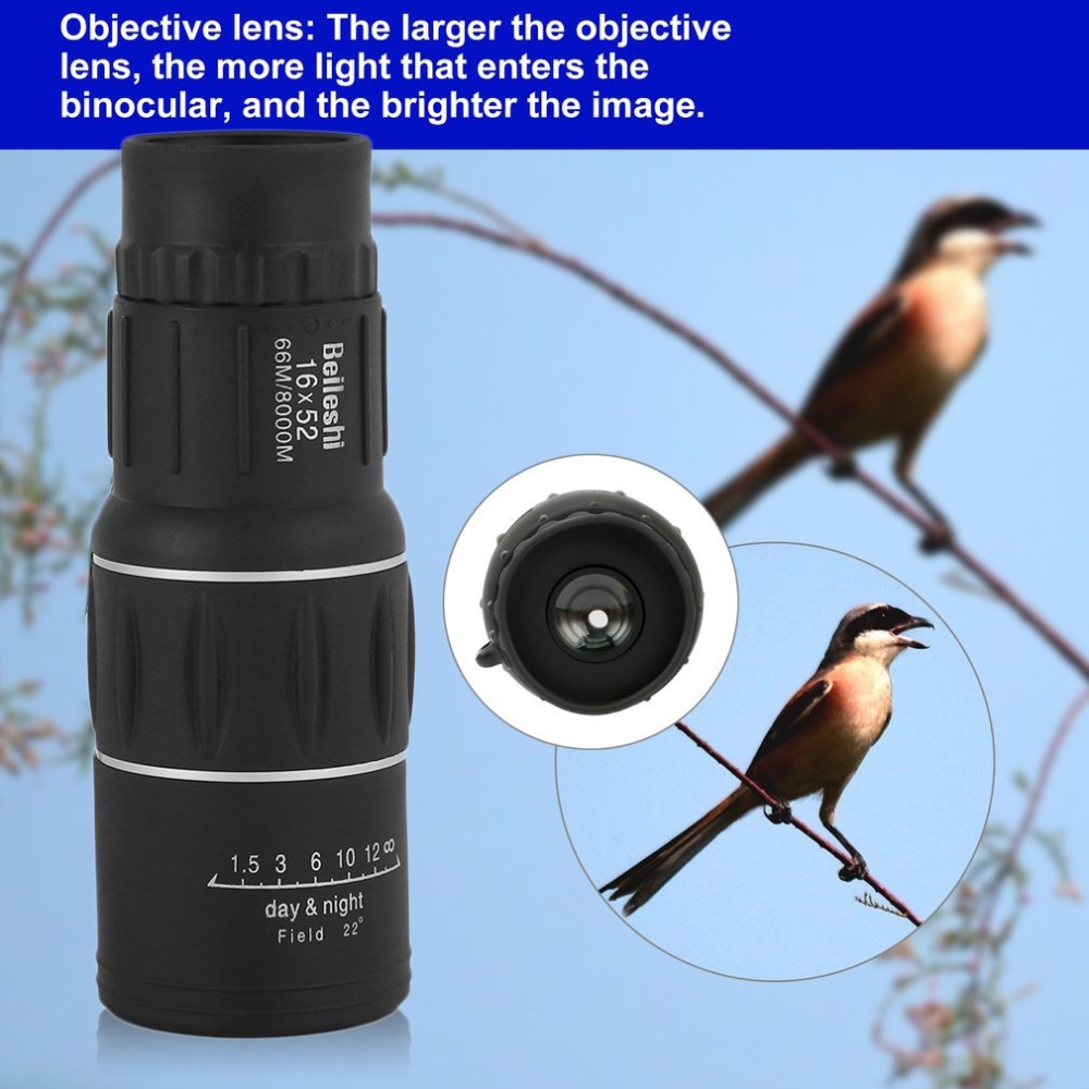 High Power HD Monocular Telescope 16X52 Binoculars Tourism Spyglass LLL Night Vision TH02200 - Image 2