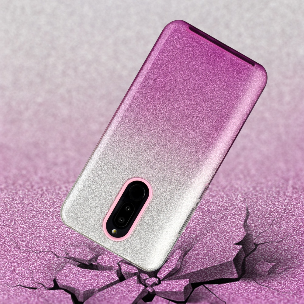 For OPPO F9/F9 Pro/A7X/F11 Pro/A8/A31 Phone Case Gradient Color Glitter Powder Cover with Airbag Bracket purple - Image 3