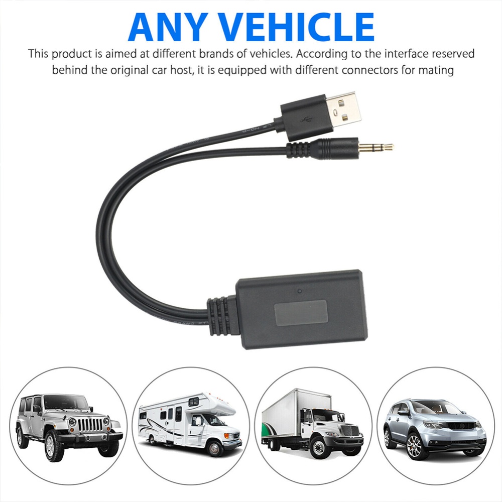 Car Aux Bluetooth-compatible Audio Receiver Usb Hifi Wireless Music Transmission Adapter black - Image 3