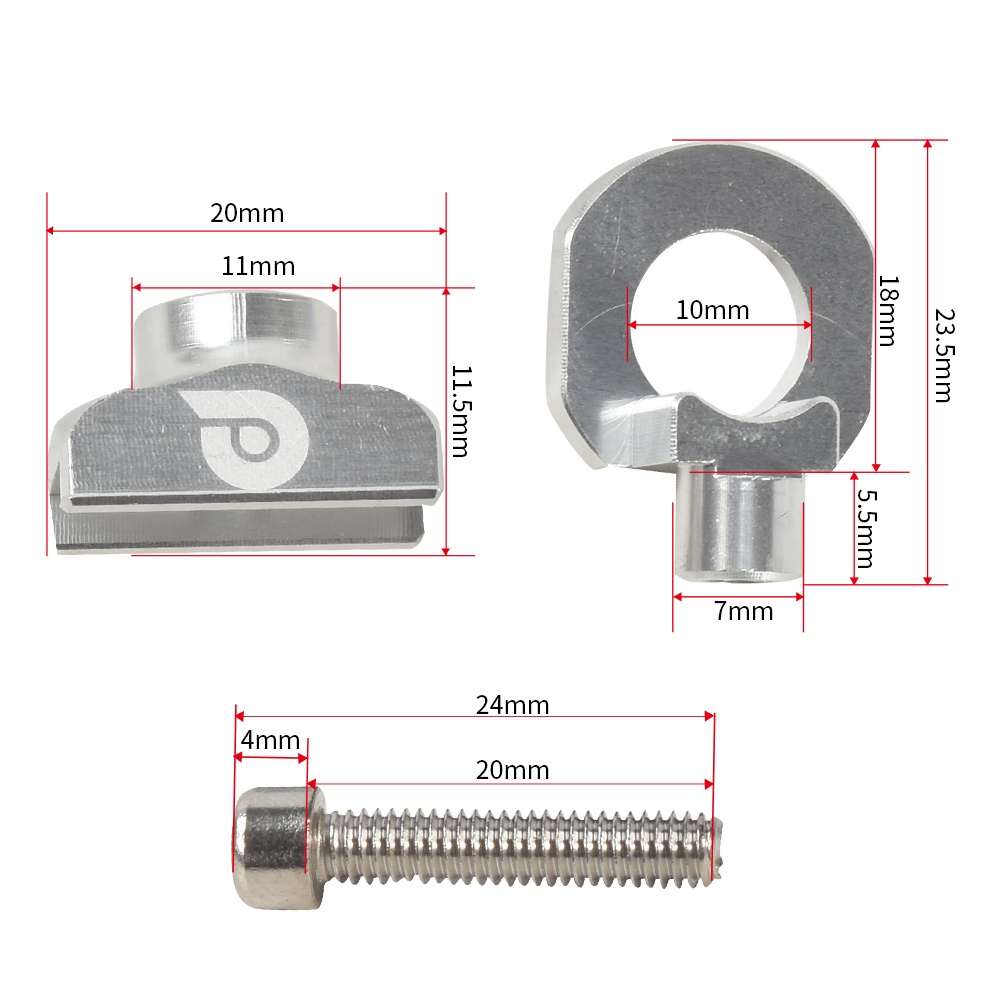 Bicycle Chain Adjuster CNC Aluminum Alloy Tensioner Fastener Tightener Adjustment Tool for Mountain Road Bike Accessories red_Special size - Image 3