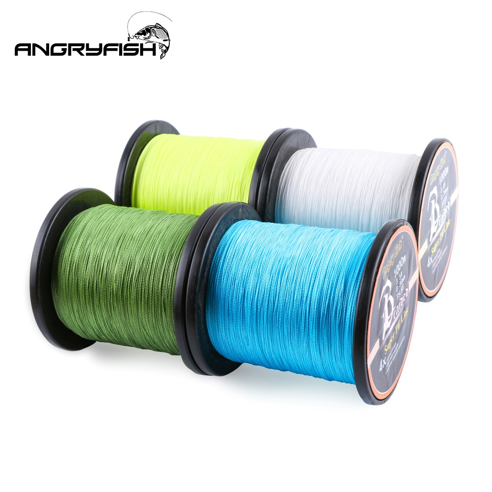 Wear-resistant 1000m/1093yds 4braid Solid Color Braided Fish Line - Yellow 0.40mm-60lb - Image 3