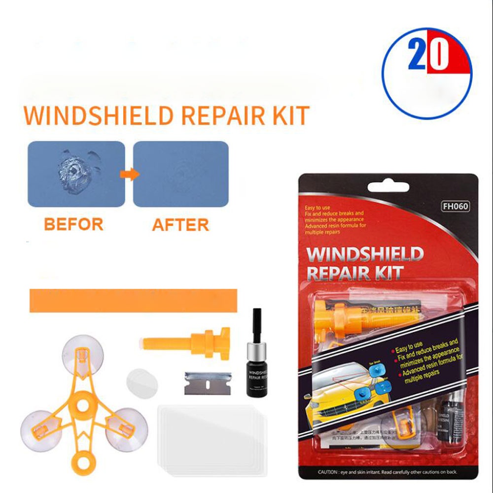 Windshield Repair Tool Car Window Glass Scratch Crack Restore English blister - Image 3