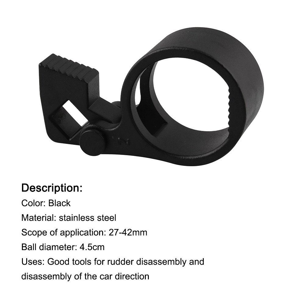 Universal Car Tie Rod End Remover Removal Wrench Tool 27mm-42mm (Black) black - Image 2