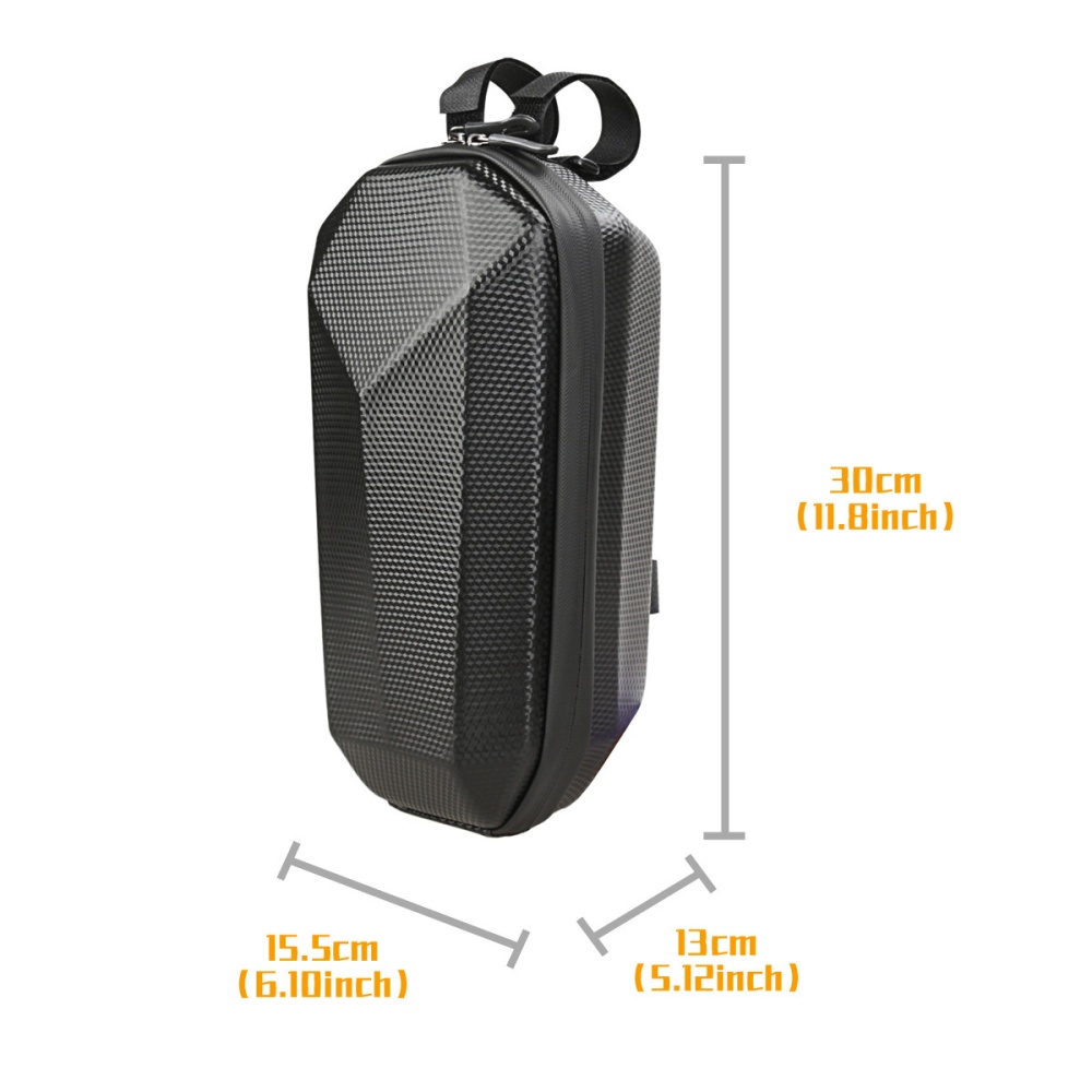 Electric Scooter Head Handle Front Storage Bag Universal EVA Hardshell Waterproof Handlebar black_30 * 15.5 13cm - Image 3