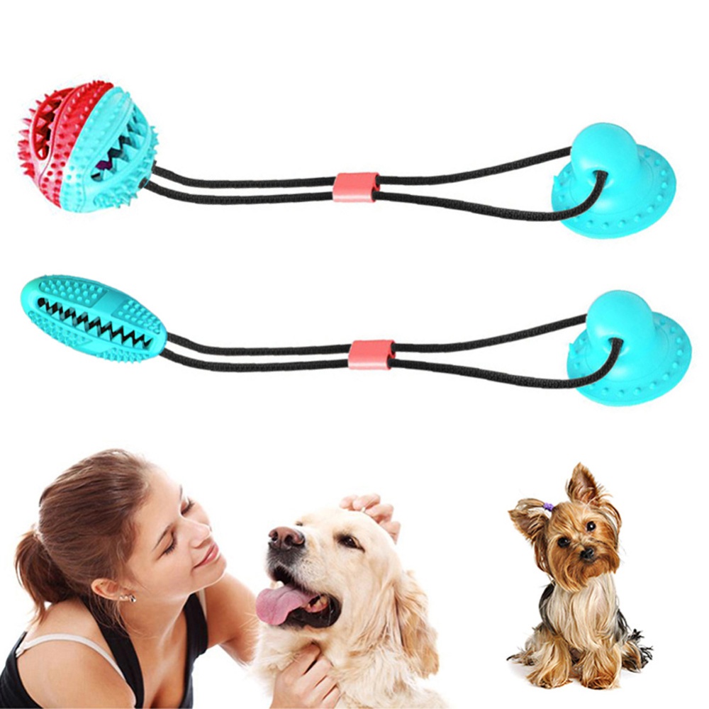 Pet Molar Bite Toy with Suction Cup Puppy Elasticity Rubber Chew Ball for Dog Cleaning Teeth - Image 3