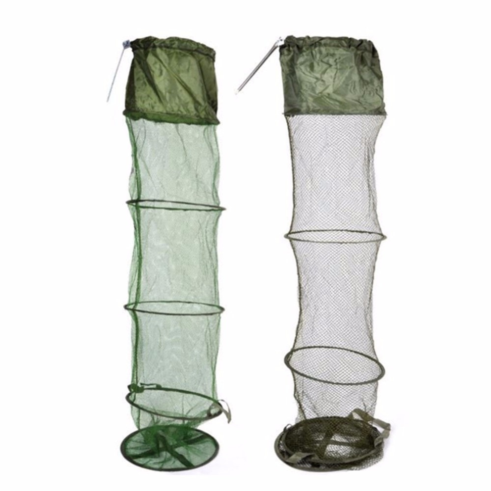 5-Layer Floating Wire Basket High Capacity Collapsible Fish Net Cage for Fishing - Image 2