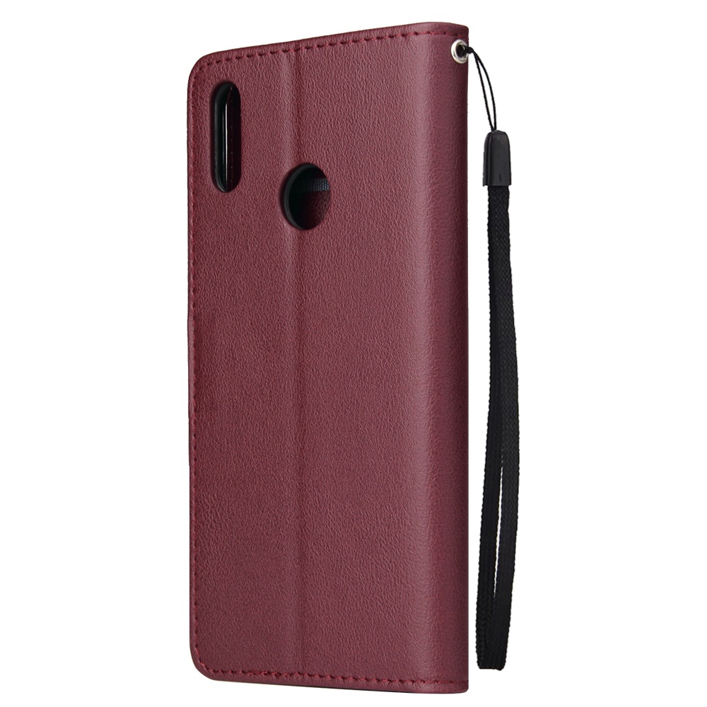 For HUAWEI Enjoy 9/ Y7 2019 /Y7 PRO 2019/Y7 PRIME Flip-type Leather Protective Phone Case with 3 Card Position Buckle Design Cover red - Image 3