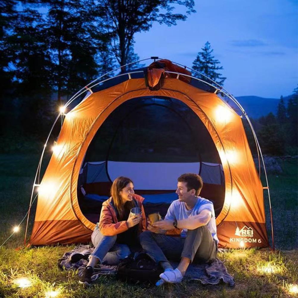 Outdoor Led Camping Lantern Type-C Rechargeable Retro Mini Portable Lights Power Bank - Image 3