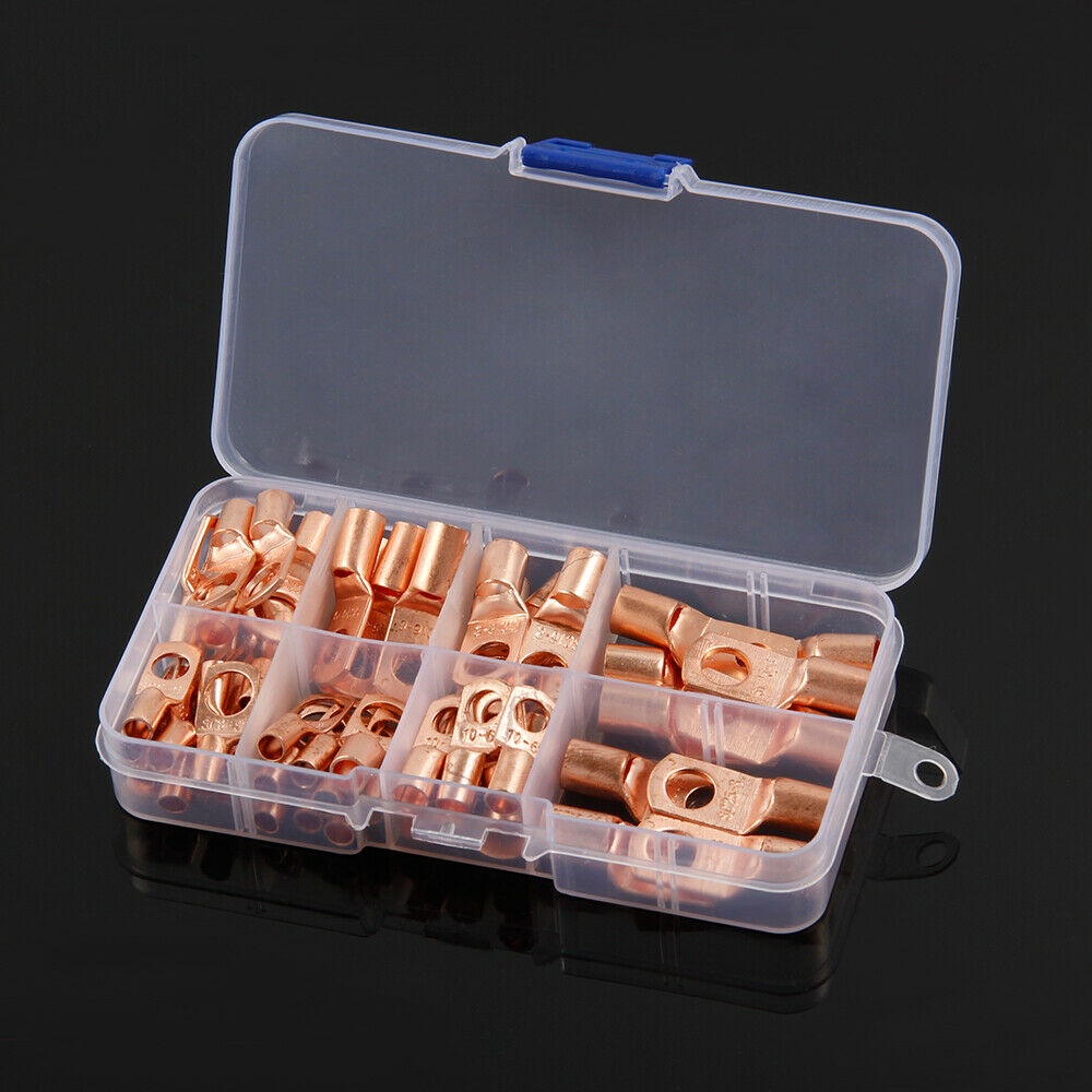 60X Assorted Car Auto Copper Ring Lug Terminal Wire Bare Cable Crimp Connectors 60-piece set - Image 3