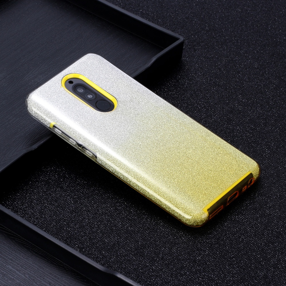 For OPPO F9/F9 Pro/A7X/F11 Pro/A8/A31 Phone Case Gradient Color Glitter Powder Cover with Airbag Bracket yellow - Image 3