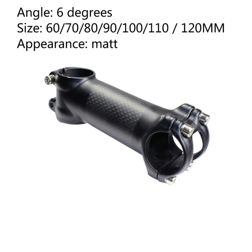 Carbon Fiber Mountain Bike Handlebar Stem Matte Road Riser black_100mm - Image 3