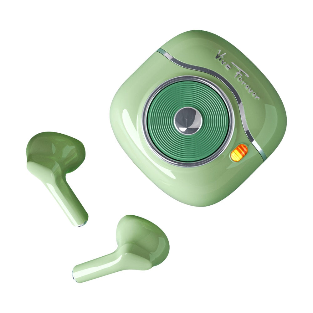 Retro Bluetooth 5.1 Headphones Tws Wireless 3D Stereo Earphones Sports Headset