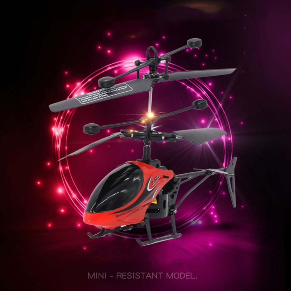 Children Remote Control Helicopter With Lights Fall-resistant Aircraft Birthday Gifts For Boys Girls yellow - Image 3