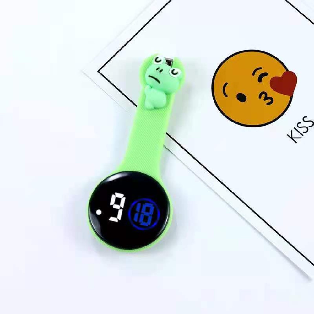 Nurse Watch Led Display Luminous Cute Cartoon Doll Clip On For Men Women Student white H - Image 3