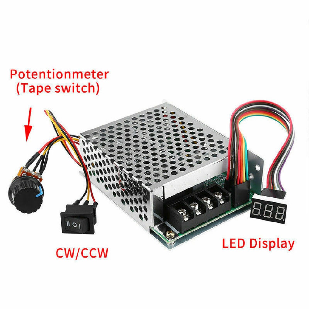 DC10-55V 12V 24V 36V 60A PWM Motor Speed Controller CW CCW Reversible Switch Set motor speed controller (with digital tube) - Image 3