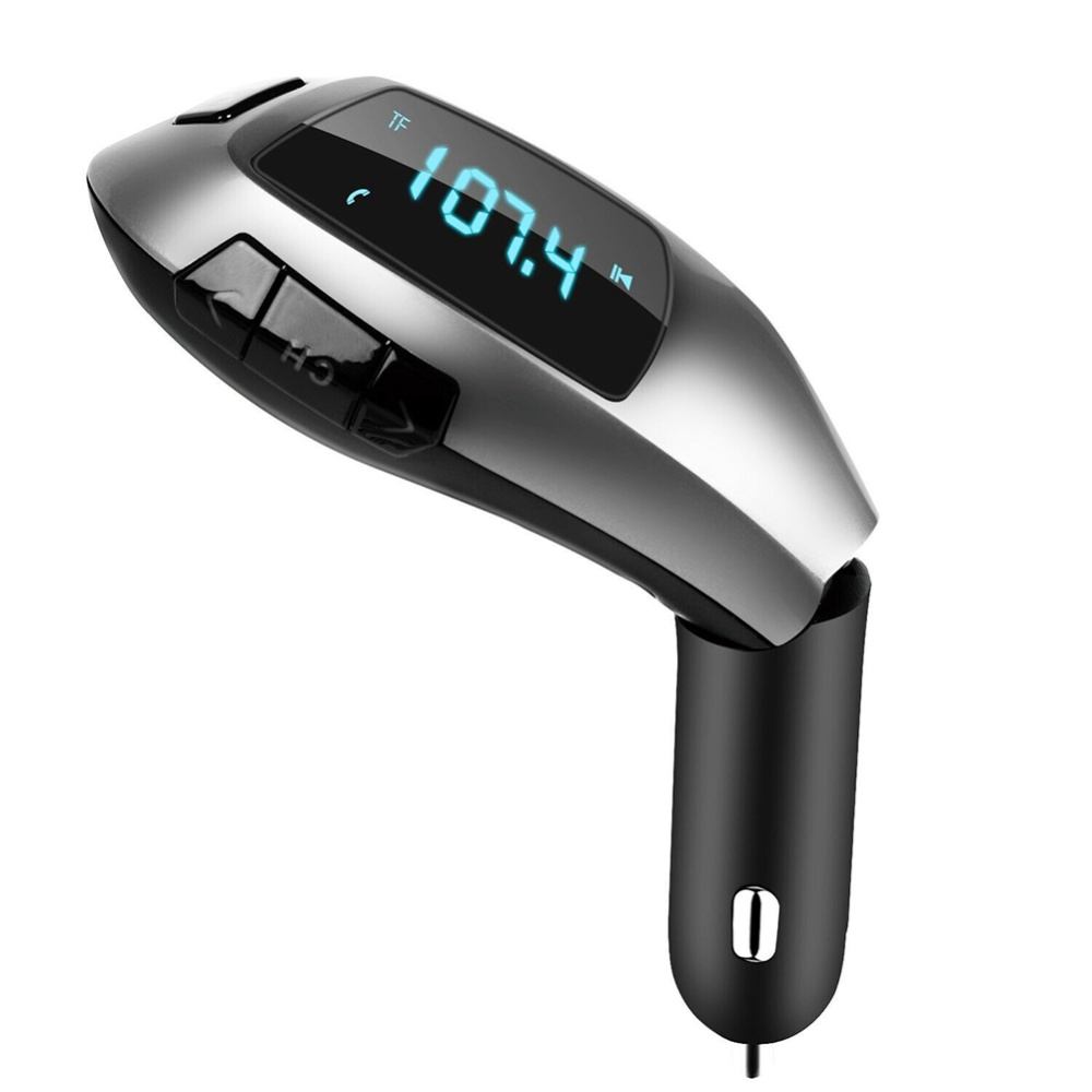 X5 Car Wireless Fm Transmitter Bluetooth USB Charging Port Black - Image 3