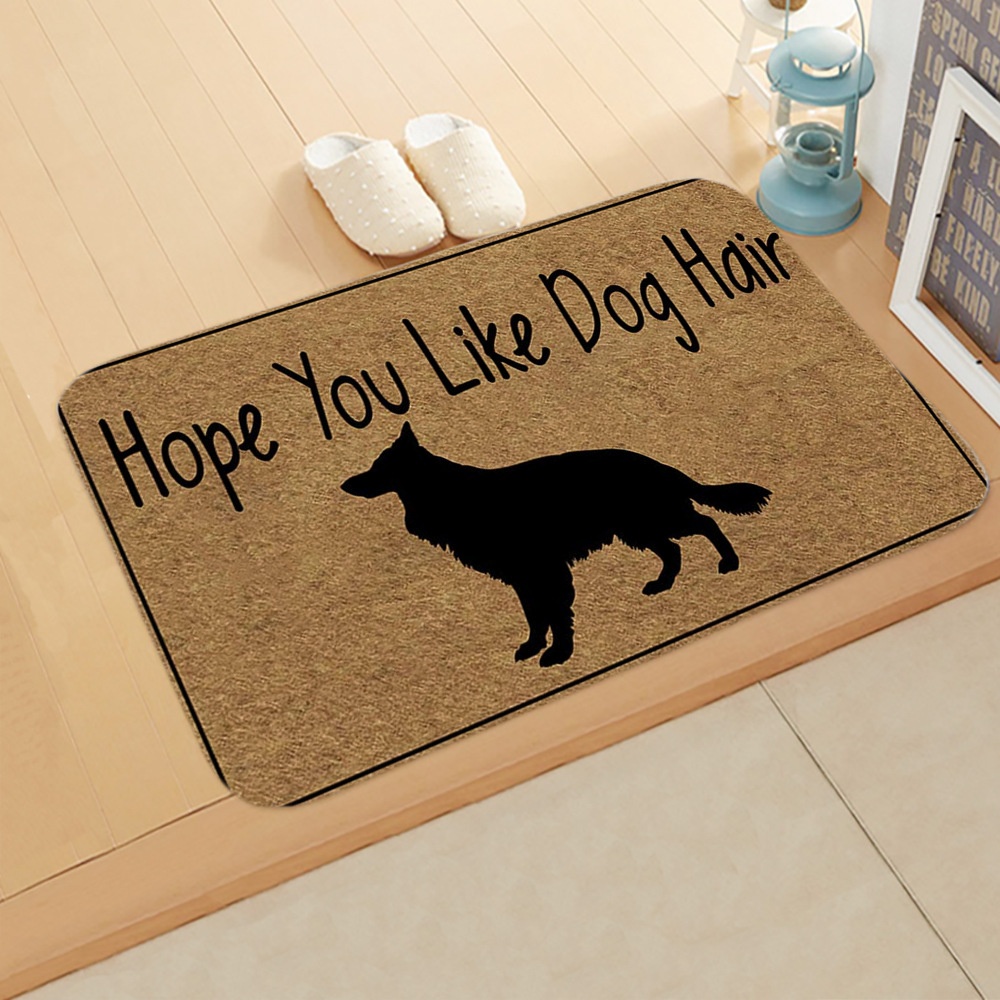 Fleece Door Mat Letter Printed Doormat Anti-slip Entrance Floor Mats for Bedroom Bathroom Carpet Rug 40*60cm - Image 2